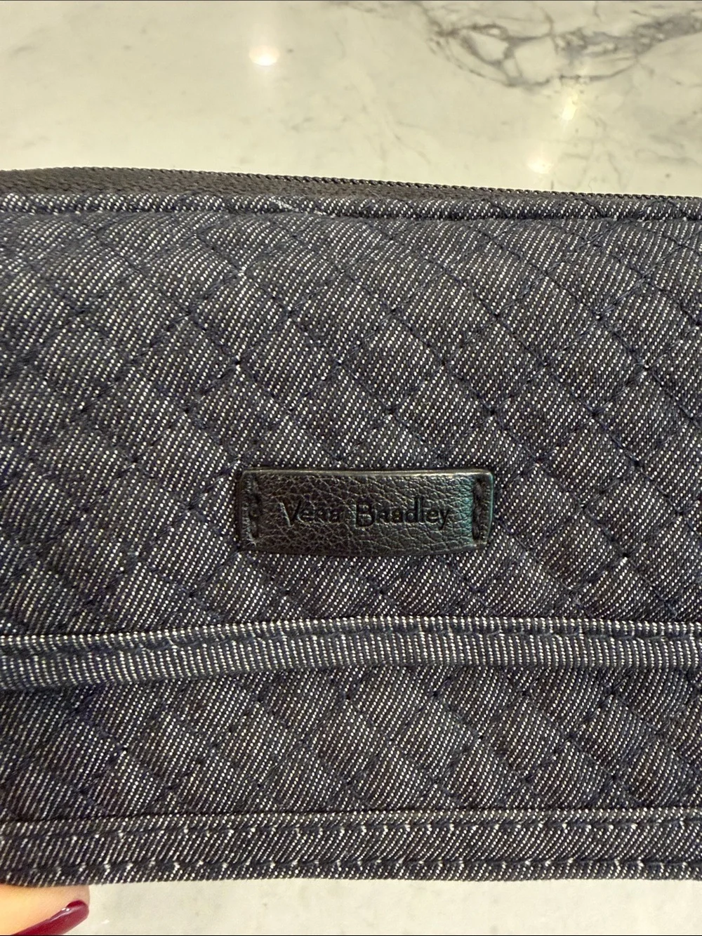 Vera Bradley Quilted Denim-Style Wristlet in Dark Blue-Gray - Picture 4 of 13